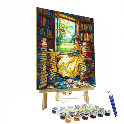 Belle's Library Haven - Disney Inspired Number Painting