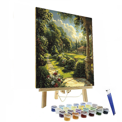 Raphael Inspired Renaissance Garden View  Paint By Numbers Kits