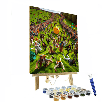 Cheese Rolling Festival - England Painting By Numbers Kit