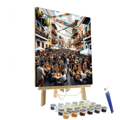 Fiesta De La Calle San Sebastian - Puerto Rico Paint By Numbers Art