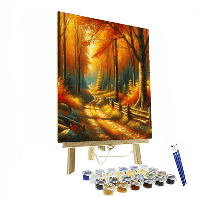 Rustic Autumn Trail Paint By Number