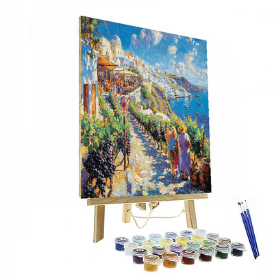 Santorini Wine Tour Numbered Painting Kits