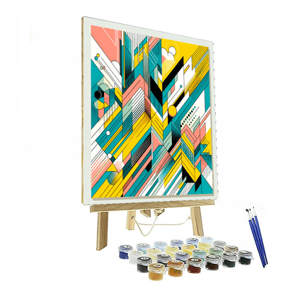 Vibrant Geometric Designs Painting By Numbers Kit