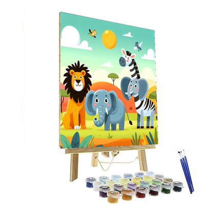 Zoo Safari Expedition Paint By Numbers