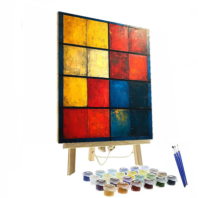 Piet Mondrian Inspired Geometric Waves  Paint By Numbers Kits