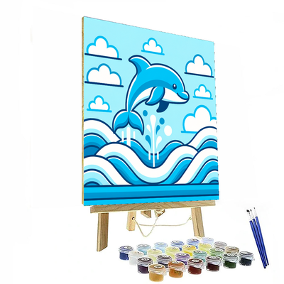 Jumping Dolphin Painting By Numbers Kit