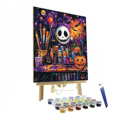 Jack Skellington's Spooky Art Kit - Disney Inspired Paint By Numbers Art