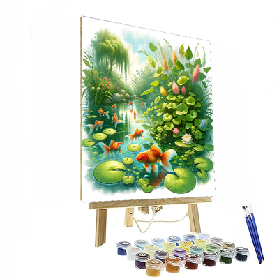 Elegant Goldfish Pond Paint By Numbers Kits