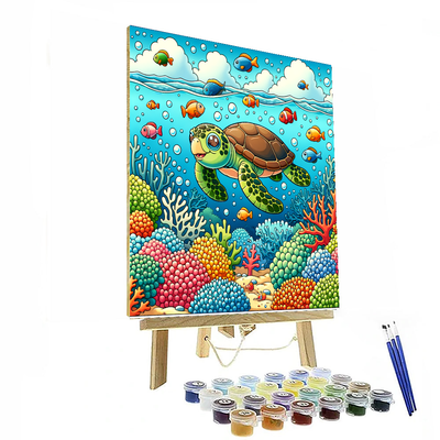 Charming Sea Turtles Painting By Numbers Kit