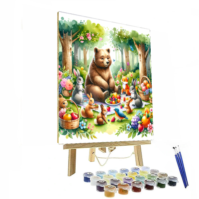 Happy Woodland Animals Paint By Color