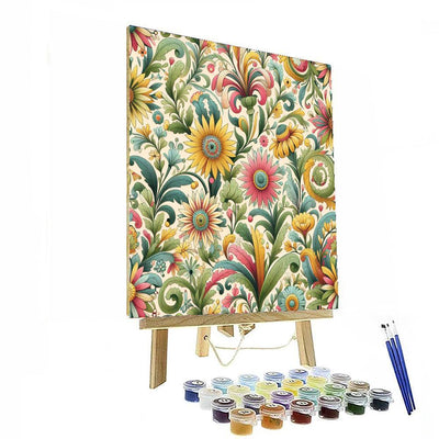 Wildflower Whimsy Wallpaper Paint By Number