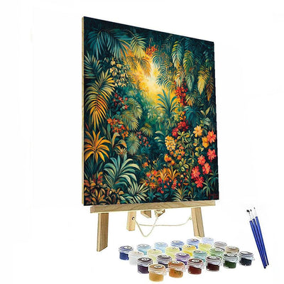 Henri Rousseau Inspired Garden Of Daydreams  Painting By Numbers Kit