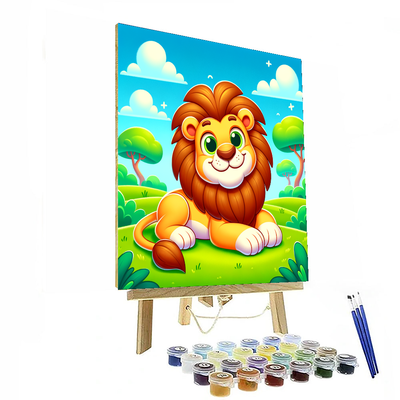 Safari Adventure With Happy Lion Paint By Color