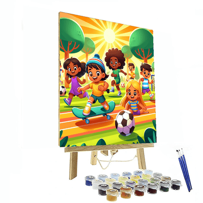 Joyful Sports Extravaganza Painting By Numbers Kit