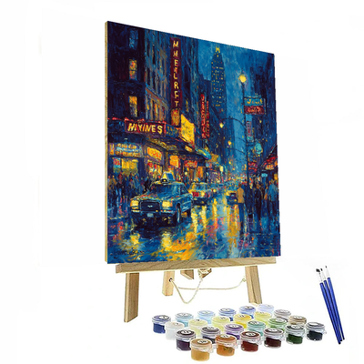 Edward Hopper Inspired City Of Lights  Painting By Numbers Kit