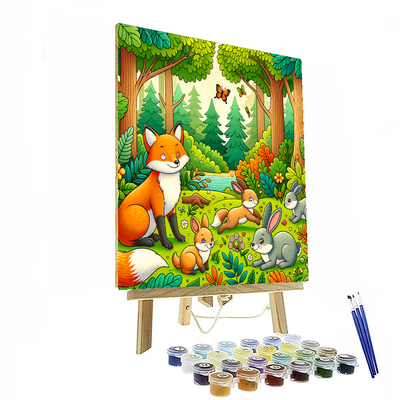 Cheerful Forest Friends Paint By Numbers Kits