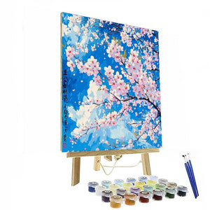 Katsushika Hokusai Inspired Blossoms In The Wind  Paint By Numbers Kits