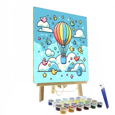 Joyful Balloon Ride Number Painting