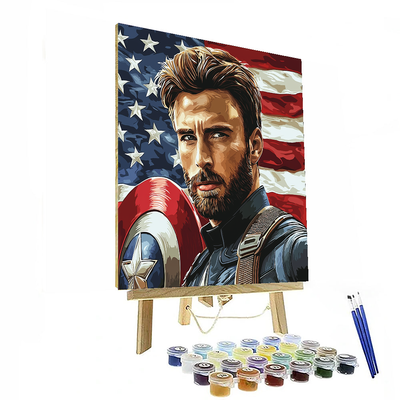 Chris Evans: The Shield Of Patriotism Numbered Painting Kits