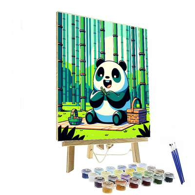 Friendly Panda Picnic Paint By Color