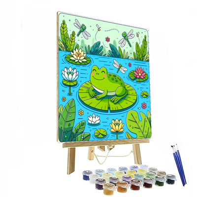 Smiling Garden Toad Paint By Numbers