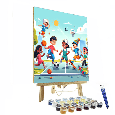 Dynamic Sports Adventure Painting Number Kit