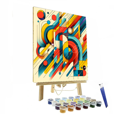 Colorful Abstract Shapes Paint By Numbers Kits