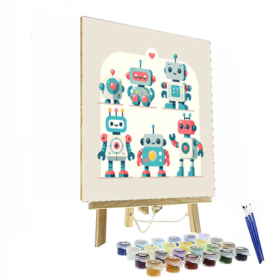 Imaginative Robot Friends Number Painting