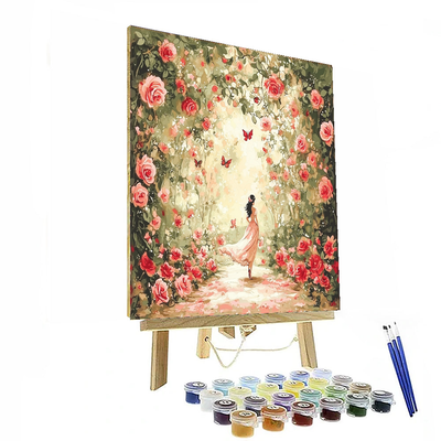 Aurora's Rose Garden Dream - Disney Inspired Paint By Color