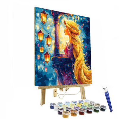 Rapunzel's Tower Retreat Wall Hanging - Disney Inspired Paint By Numbers Art