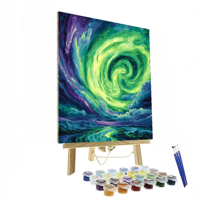 Edvard Munch Inspired Munch's Vibrant Aurora Borealis  Paint By Numbers Art