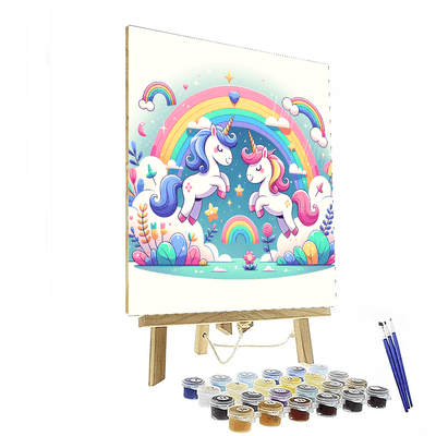 Charming Unicorn Land Paint By Numbers Art