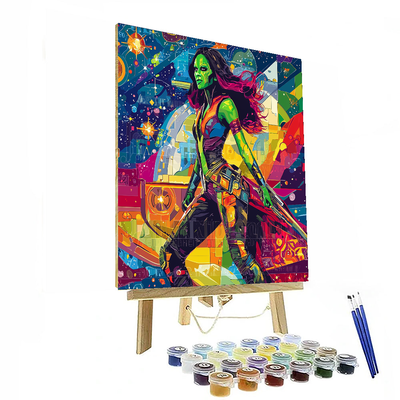 Zoe Saldana: The Cosmic Muse Of Guardians And Beyond Painting By Numbers Kit