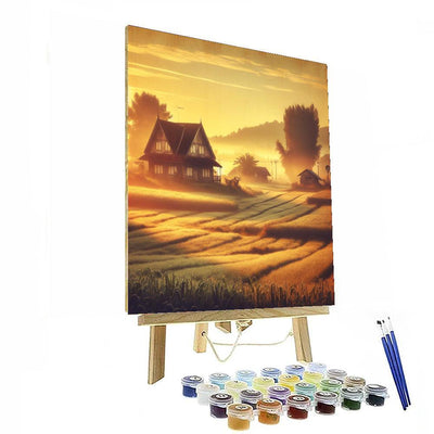 Rural Farmhouse Sunrise DIY Paint By Numbers