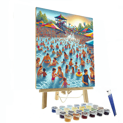 Wings And Waves Waterpark Festival - Usa Painting Number Kit