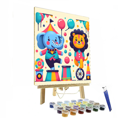 Adorable Circus Animals Number Painting