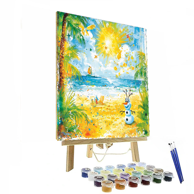 Olaf's Summer Celebration - Disney Inspired Numbered Painting Kits