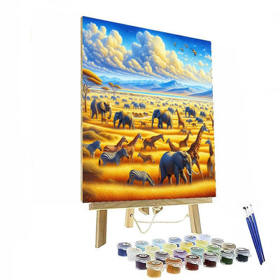 Wild Savanna Safari Painting By Numbers Kit