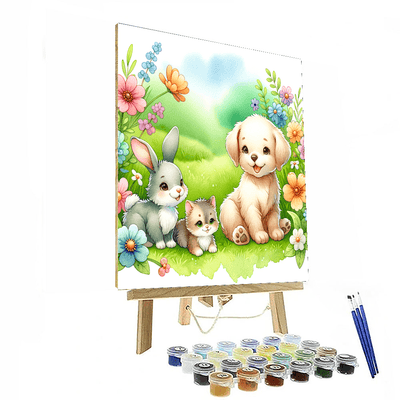 Cute Animal Friends Paint By Numbers Kits