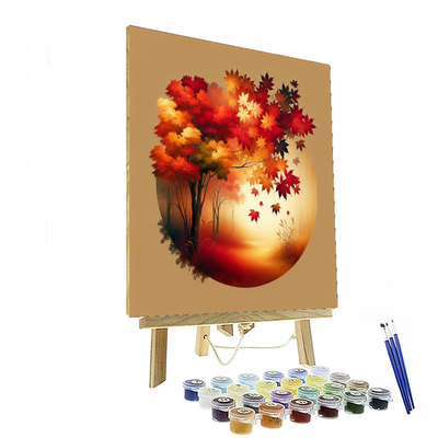 Cascading Autumn Leaves Paint By Numbers Kits