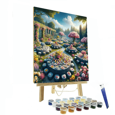 Garden Tea Party Delight Number Painting