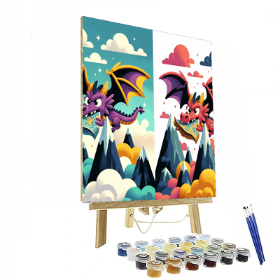 Dragon's Mountain Adventure Painting Number Kit