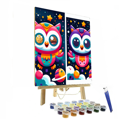 Exploring Space Owl Paint By Numbers Kits