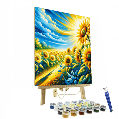 Glorious Sunflower Field Painting By Numbers Kit