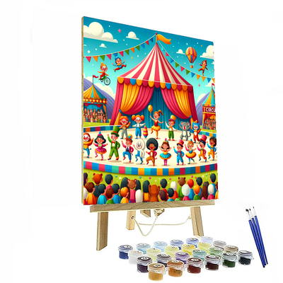 Circus Performers Parade Painting By Numbers Kit