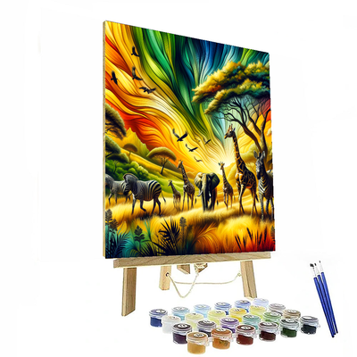 Captivating Safari Journey Numbered Painting Kits