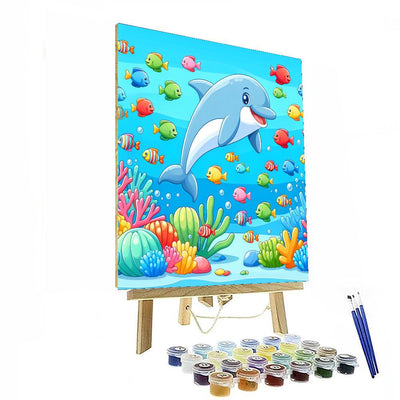 Underwater Color Splash Paint By Numbers Art