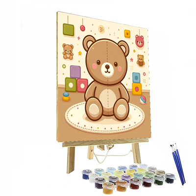 Charming Teddy Bear Paint By Numbers Art