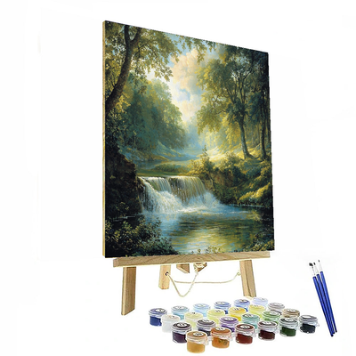 Thomas Gainsborough Inspired Tranquil Mountain Stream  Paint By Numbers Kits