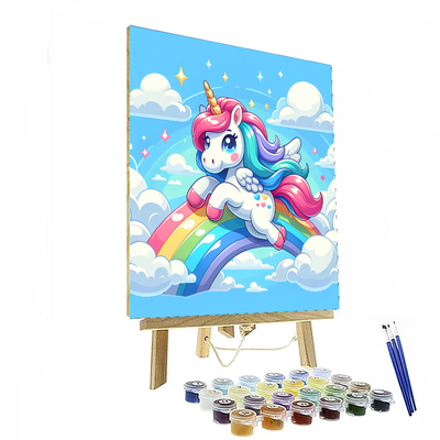 Flying Unicorn Painting Number Kit